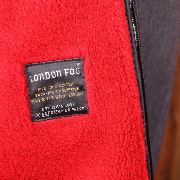 Vintage London Fog Maincoats Charcoal Grey Men's Coat With Removable Liner - Picture 14 of 16